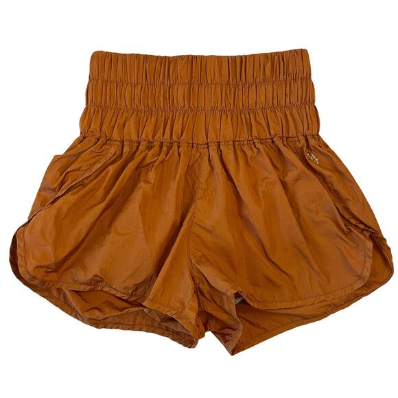 FP Movement The Way Home Shorts Small Burnt Orange Activewear Sporty Athleisure - Picture 1 of 10